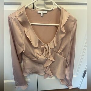 Pink Ruffle Blouse